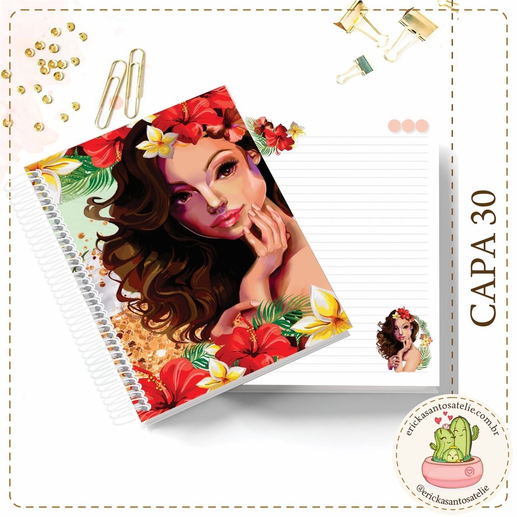 Caderno Personalizado -Dia dos Professores Floral Feminino 2