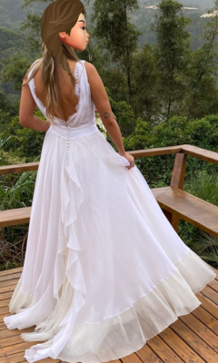 Vestido de noiva com decote em V. TAM 38 - comprar online