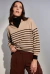 SWEATER CHOMBA CREAR RAYAS BEIGE