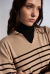SWEATER CHOMBA CREAR RAYAS BEIGE - Pilar Buenos Aires Mayoristas