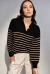 SWEATER CHOMBA CREAR RAYAS NEGRO