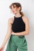 TOP CRETA CUELLO HALTER NEGRO en internet
