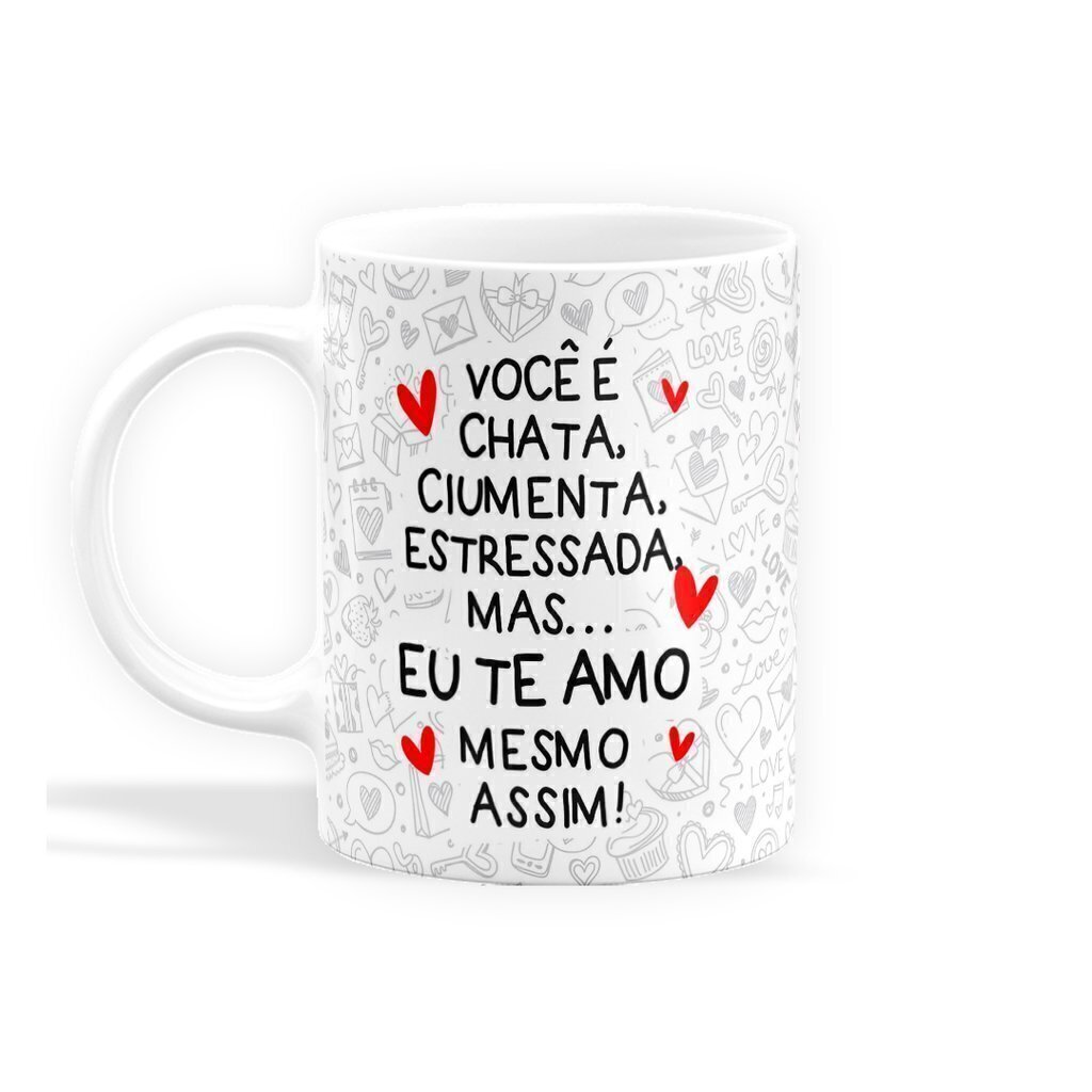 Caneca Flork meme Casal O amor tudo suporta