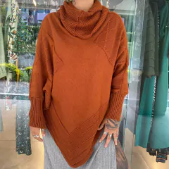Poncho em Tricot