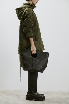 #010 BOLSA DE MANO CROCCO CON MANIJA CALADA - comprar online