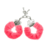 ESPOSAS METALICAS PELUCHE ROSA