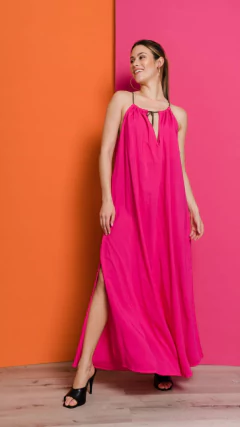 Vestido gota con tiritas para atar