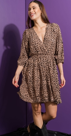 Vestido animal print corto sin stock