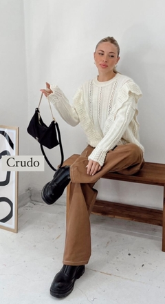 Sweater con volados calado sin stock