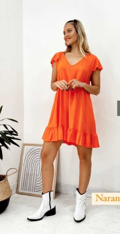 Vestido Corto Con Volados