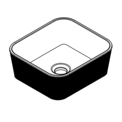 Krion Lavabo Modul 30x27x12 Negro - comprar online