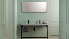 Noken Espejo Square Negro Horizontal 60x120