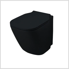 Noken Essence Inodoro Corto C/Tapa Negro Mate - comprar online
