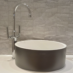 Krion Lavabo 3 Way Redondo 40x15 Titanio On Top