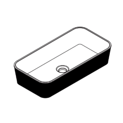 Krion Lavabo Modul 55x27x12 Negro - comprar online