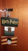 Trio de placas de madeira Harry Potter