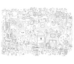 Lona Gigante lavable para pintar "La Granja" - ludilon