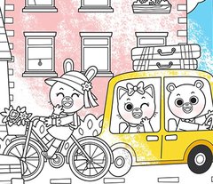 Imagen de Lona Gigante lavable para pintar "Animales y Transportes"