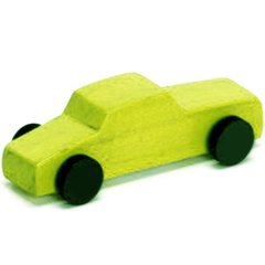 Autos de Madera Montessori / Waldorf (greenish 4x4)