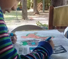 Lona Gigante lavable para pintar "Animales y Transportes"