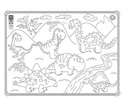 Lonita lavable para pintar "Dinosaurios" - ludilon