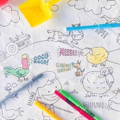 Lonita lavable para pintar "Granja" - comprar online