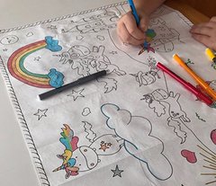Lonita lavable para pintar "Unicornios" - tienda online