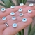 OJO TURCO DE VIDRIO x10 unidades CELESTE Y BLANCO