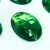 GEMA OVALADA FACETADA 18x25 VERDE