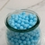 PERLAS PLASTICAS COLOR CELESTE OPACAS, BOLITA 6MM x 455 Unidades