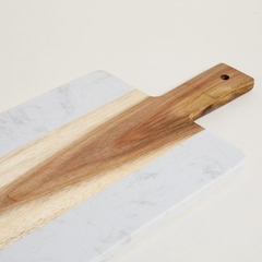 TABLA MARMOL Y MADERA MERMEL BLANCA 40X20 CM en internet