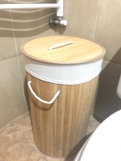 CESTO PLEGABLE DE BAMBÚ REDONDO en internet