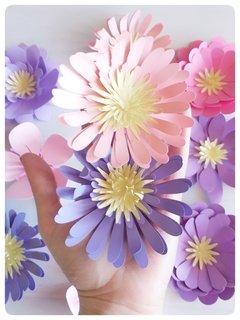 Flores de Papel 3D de 10cm