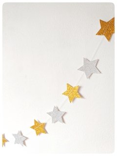 Guirnalda Estrellas Glitter - tienda online