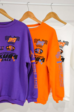 Imagen de BUZO OVERSIZE RACE BLANCO