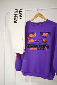 Buzo Oversize Race Violeta - comprar online