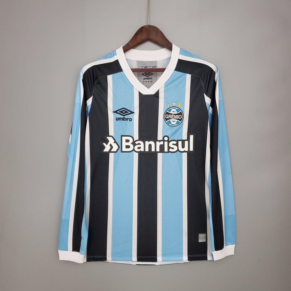 camisa do gremio 2021 manga longa