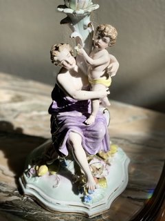 Castiçal em porcelana alemã Plaue, século XIX - comprar online