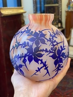 Vaso em pasta de vidro Art Nouveau