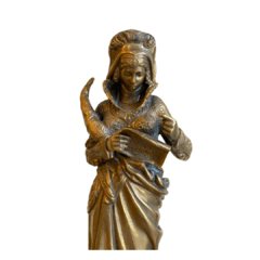 Escultura em bronze “Chant de la Fileuse” de Maurice C. Favre (1875 - 1919) - Art Rarus Antiquário