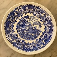 Conjunto de consomês em porcelana inglesa com decoração azul na internet