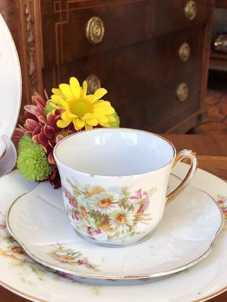 Conjunto de cha porcelana francesa Limoges Andrieux & Co