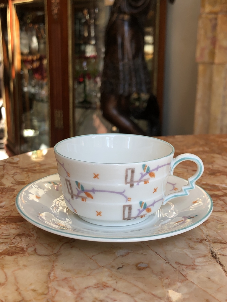 Serviço de cafezinho em porcelana francesa Limoges