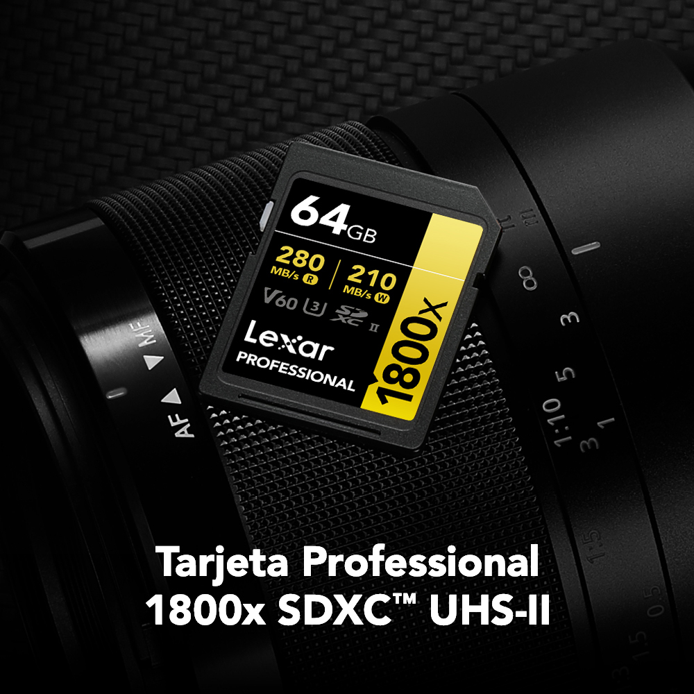 Tarjeta de memoria Lexar Professional 1800X SDXC V60 MEGA-IMPORT Argentina