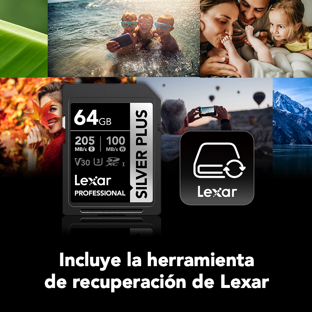 Tarjeta de memoria Lexar Professional SILVER PLUS SDXC V30 MEGA-IMPORT Argentina