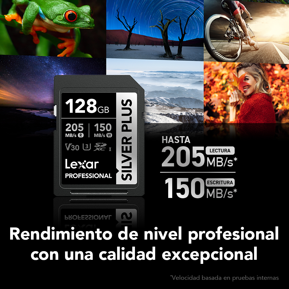 Tarjeta de memoria Lexar Professional SILVER PLUS SDXC V30 MEGA-IMPORT Argentina