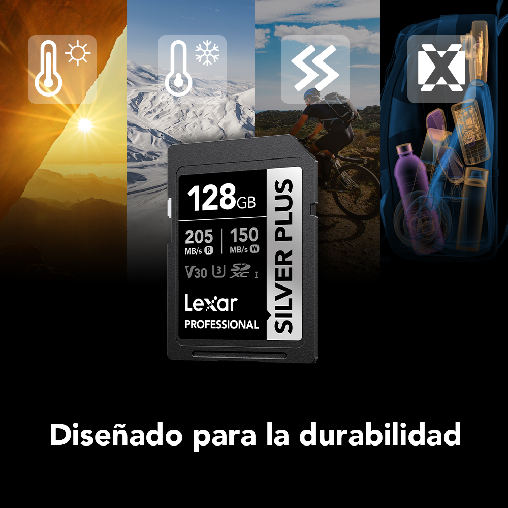 Tarjeta de memoria Lexar Professional SILVER PLUS SDXC V30 MEGA-IMPORT Argentina