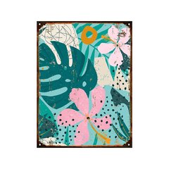 Tropical verde y rosa