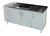 Bajo Mesada Express 1,60 Mts 160 X 50 X 82 Cm Sin Bacha