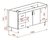 Bajo Mesada Express 1,60 Mts 160 X 50 X 82 Cm Sin Bacha - MyM Hogar